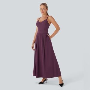 NEW HALARA Elegant BURGUNDY Maxi Dress Sz XS